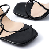 Tacones Altos Elegantes sin Correa de Tobillo con Punta Abierta para un Estilo Sofisticado