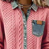 Simone Camisa Patchwork de Denim