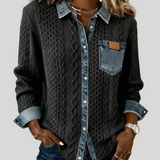 Simone Camisa Patchwork de Denim
