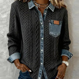 Simone Camisa Patchwork de Denim