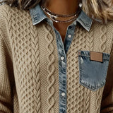 Simone Camisa Patchwork de Denim