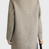 Camille Elegante Abrigo de Lana Clásico con Doble Botonadura