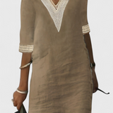 Vestido midi casual de elegancia sofisticada Malia