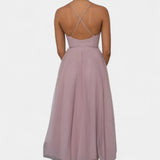 Vestido midi de tul Eileen elegante y sofisticado