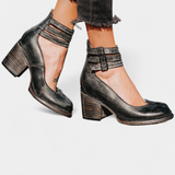 Penka Tacones con Bloque Moderno en Eco-Cuero y Diseño Atemporal