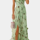 Vestido Maxi Luna con Corsé Floral y Silueta Elegante para una Look Sofisticado