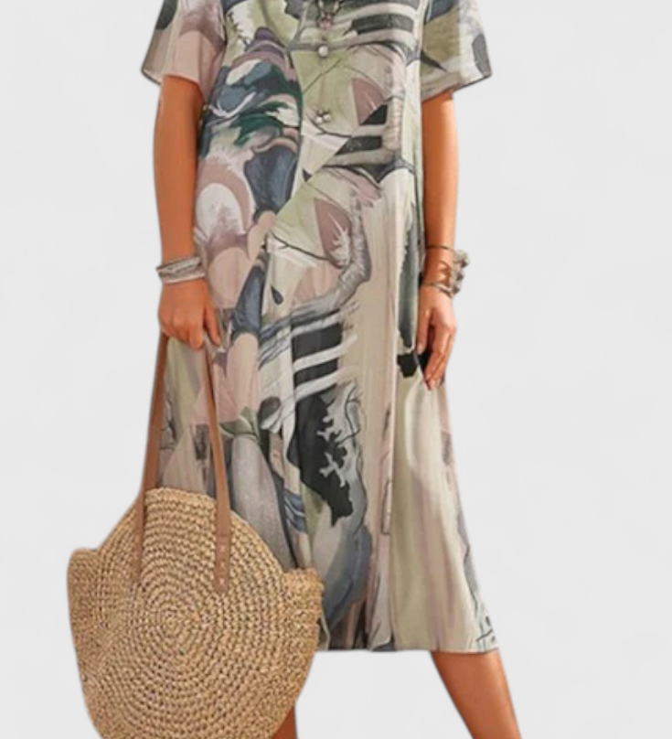 Vestido Lidia de Tela Transpirable con Diseño Moderno para un Estilo Fresco y Elegante