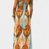 Sytella Vestido con Estampado Abstracto y Espalda Descubierta - Elegancia y Estilo en un Solo Look