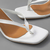 Sandalias de Tanga con Tacón Medio Elegantes y Confortables