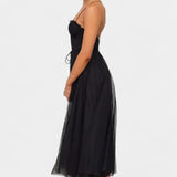 Vestido midi de tul Eileen elegante y sofisticado