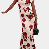 Vestido Qipao Mayra con Encantador Estampado de Rosas para un Toque Elegante