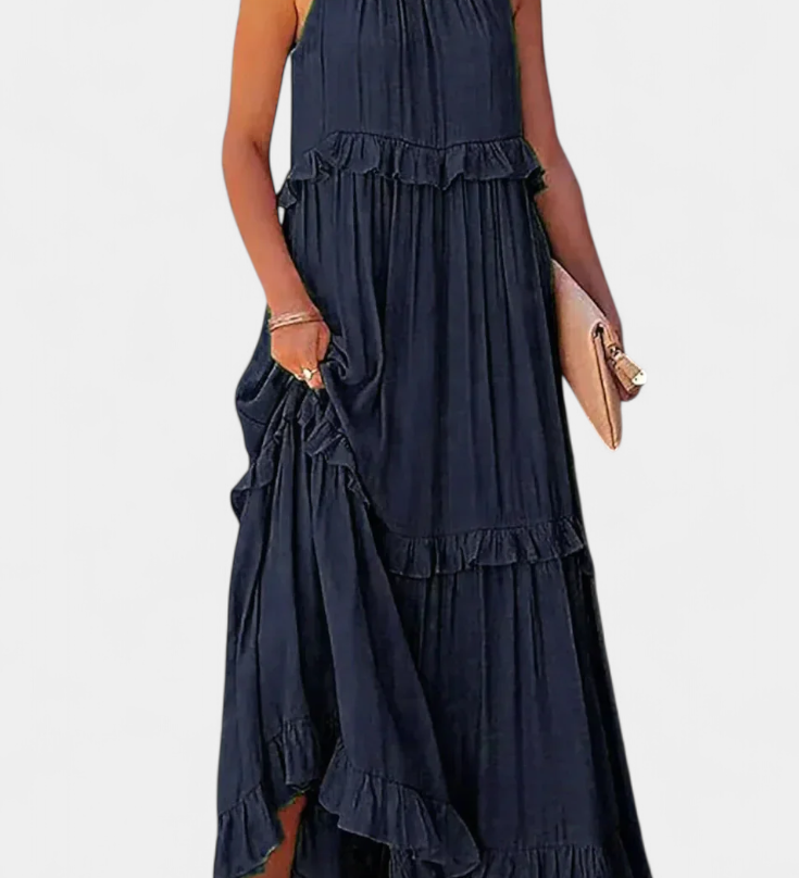 Vestido Monica de Estilo Clásico y Confort para una Frescura Natural