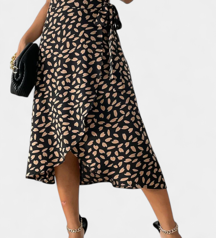 Camila Falda Envolvente Boho con Diseño Asimétrico y Estampados Únicos