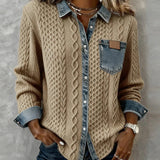 Simone Camisa Patchwork de Denim