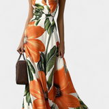 Vestido Clásico Regina con Encantador Estampado Floral