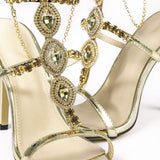 Elegantes Tacones Altos con Punta de Strass para un Brillo Inigualable
