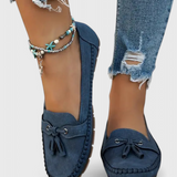 Zapatillas de gamuza clásicas Peony con borlas para un estilo elegante y cómodo