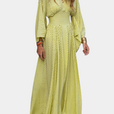 Vestido Maxi Geométrico Anelia con Encantador Escote en V