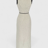 Vestido sin mangas Samanta con detalles en contraste para un estilo único