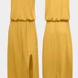 Dianne Vestido sin mangas de silueta holgada con abertura lateral para un estilo cómodo y elegante