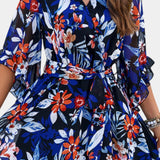 Besa Vestido Mini Floral Impreso con Silueta Elegante y Fluida