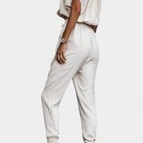 Elegante Blusa Solene Mono Casual con Hombros Descubiertos y Escote en V