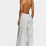 Belén Mono Halter de Pierna Ancha con Caída para un Look Radiante