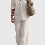 Conjunto de Dos Piezas en Lino y Algodón Skye con Estilo Relajado y Confortable