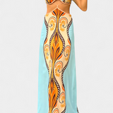 Sytella Vestido con Estampado Abstracto y Espalda Descubierta - Elegancia y Estilo en un Solo Look