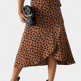 Camila Falda Envolvente Boho con Diseño Asimétrico y Estampados Únicos