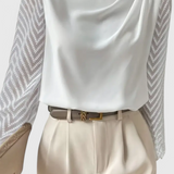 Zaraa Blusa Elegante con Manga Transparente para un Estilo Sofisticado