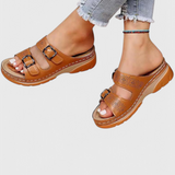 Tamsin Sandalias de Cuero con Diseños Ortopédicos para Máxima Comodidad