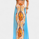 Sytella Vestido con Estampado Abstracto y Espalda Descubierta - Elegancia y Estilo en un Solo Look