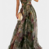 Ingrid Vestido Maxi Floral con Elegante Escote en V