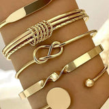 Elegante Pulsera de Cadena Geométrica con Diseño Abierto