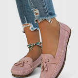 Zapatillas de gamuza clásicas Peony con borlas para un estilo elegante y cómodo