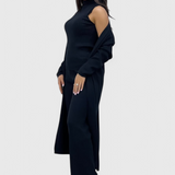 Elegante Conjunto de Punto Mahalia de 3 Piezas para un Look Completo