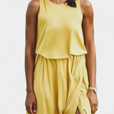 Dianne Vestido sin mangas de silueta holgada con abertura lateral para un estilo cómodo y elegante