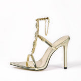 Elegantes Tacones Altos con Punta de Strass para un Brillo Inigualable