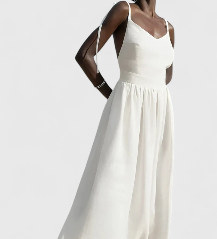 Vestido de Verano Fluido Justine con Detalles Femeninos para un Estilo Elegante