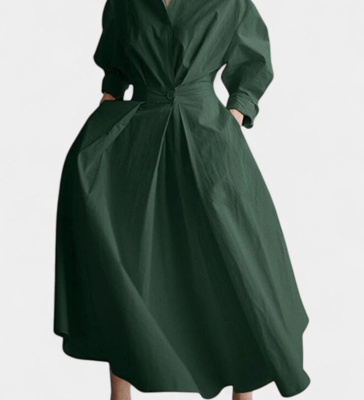 Vestido Maxi de Manga Larga Retro Miriam - Elegancia y Estilo Atemporal