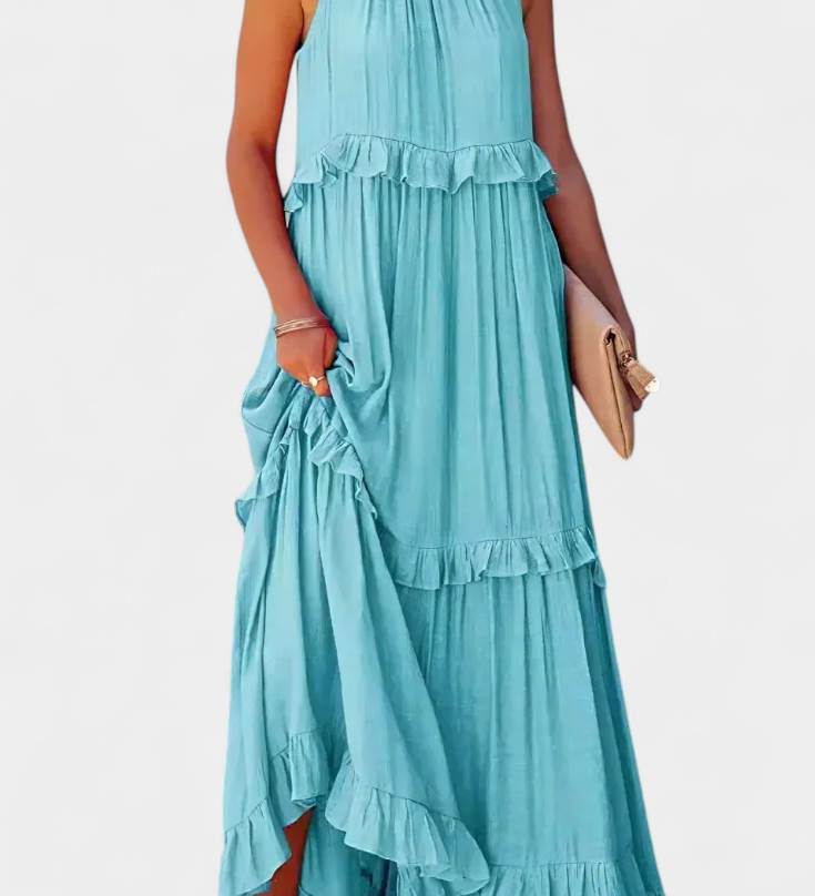 Vestido Monica de Estilo Clásico y Confort para una Frescura Natural