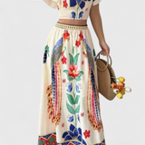 Conjunto Bohemio Itzel con Elegantes Estampados Étnicos