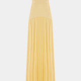 Vestido Maxi de Malla Deia con Elegantes Mangas Acampanadas