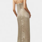 Andreia Vestido Sin Mangas de Corte A con Elegantes Pliegues