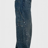 Dariya Jeans Cargo Balloon con Brillo y Elegantes Apliques de Pedrería