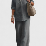 Conjunto de Dos Piezas en Lino y Algodón Skye con Estilo Relajado y Confortable