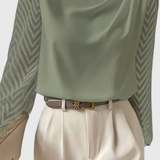 Zaraa Blusa Elegante con Manga Transparente para un Estilo Sofisticado