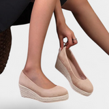 Laupa Zapatos de Plataforma con Suela Trenzada en Estilo Espadrille para un Look Chic y Cómodo