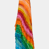 Tori Vestido con Volantes y Estampado Multicolor - Elegancia y Estilo en Cada Detalle